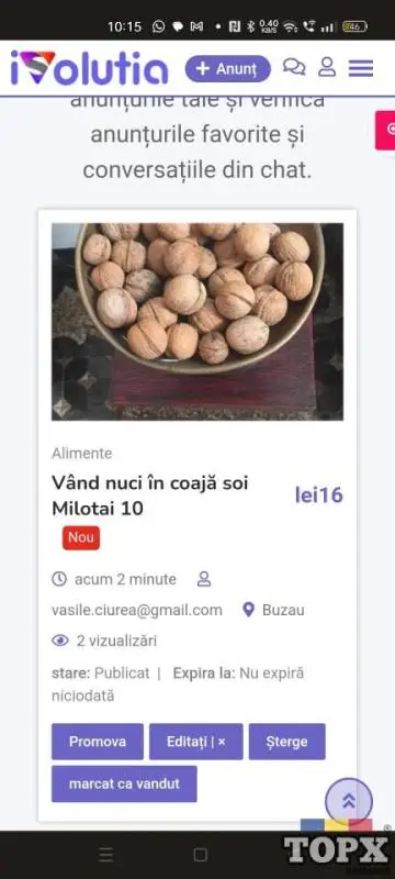 Vând nuci în coajă Milotai 10