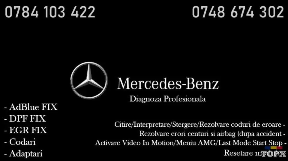 Tester Diagnoza Profesionala Mercedes Benz AdBlue DPF EGR Codari etc